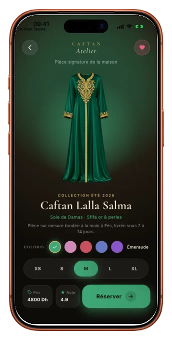 Démo iPhone Atelier caftan