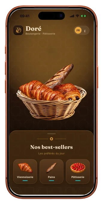 Démo iPhone Doré